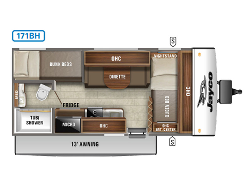 USED 2022 JAYCO 171BH-floorplan