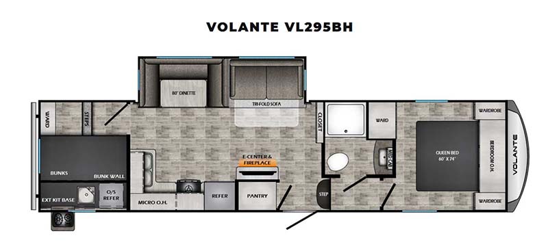 2023 VOLANTE 5TH WHEEL 295BH-floorplan 2023 VOLANTE 5TH WHEEL 295BH-floorplan
