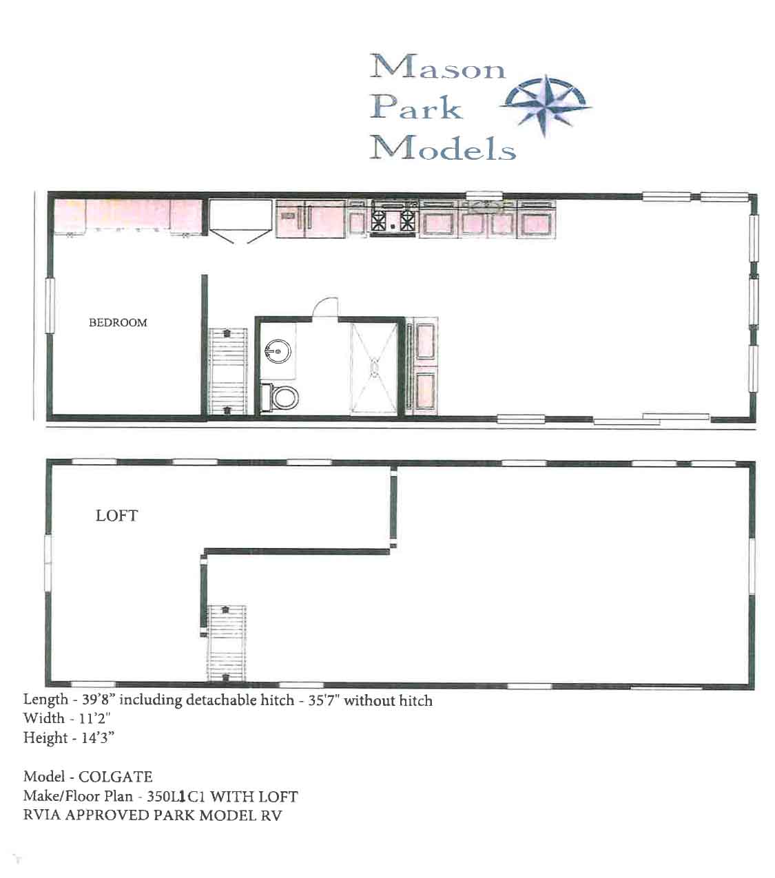 Mason Colgate 350 L1C1 w loft floorplan