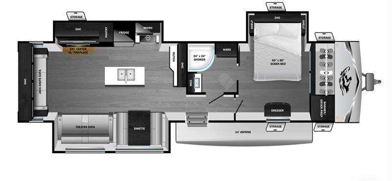 2026 OPEN RANGE 33RLT #3086-floorplan 2026 OPEN RANGE 33RLT #3086-floorplan