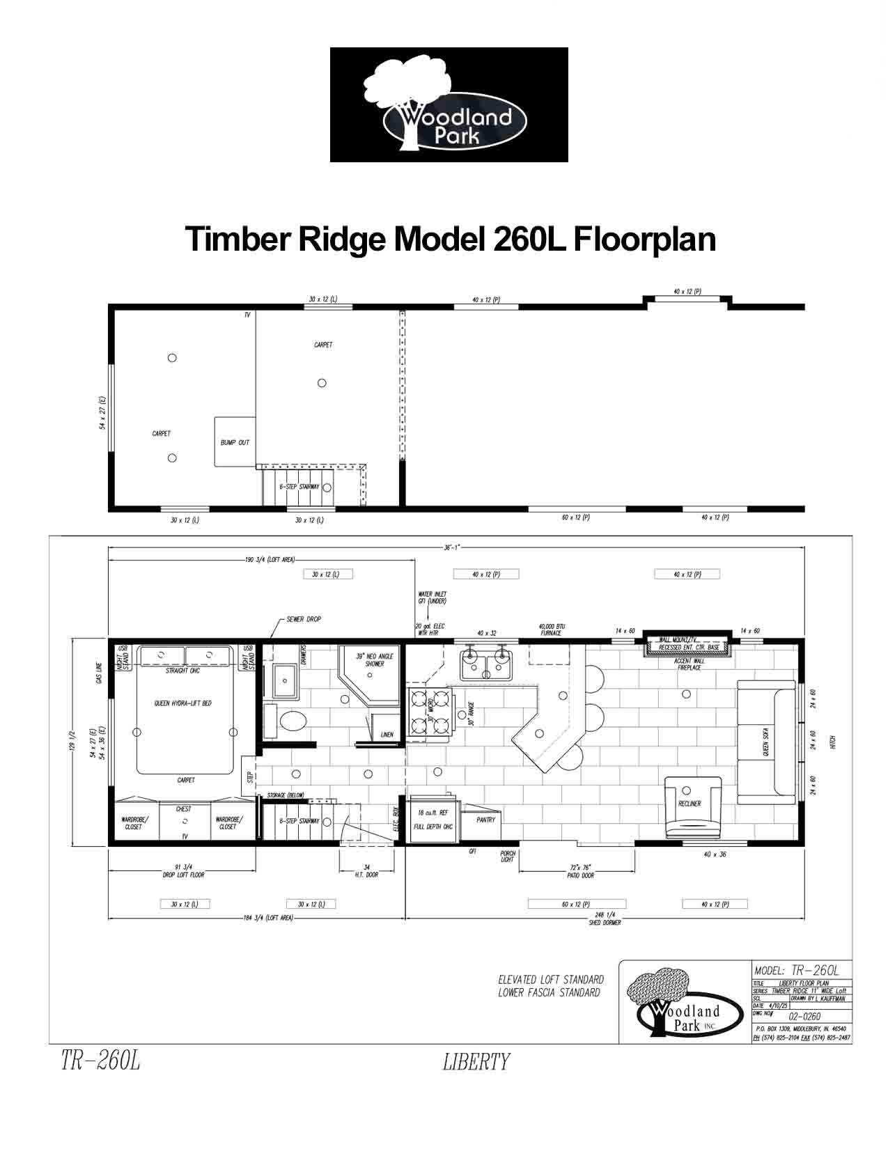 Timber Ridge 260L floorplan2