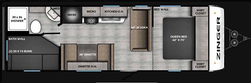 2026 Zinger 252BH-floorplan