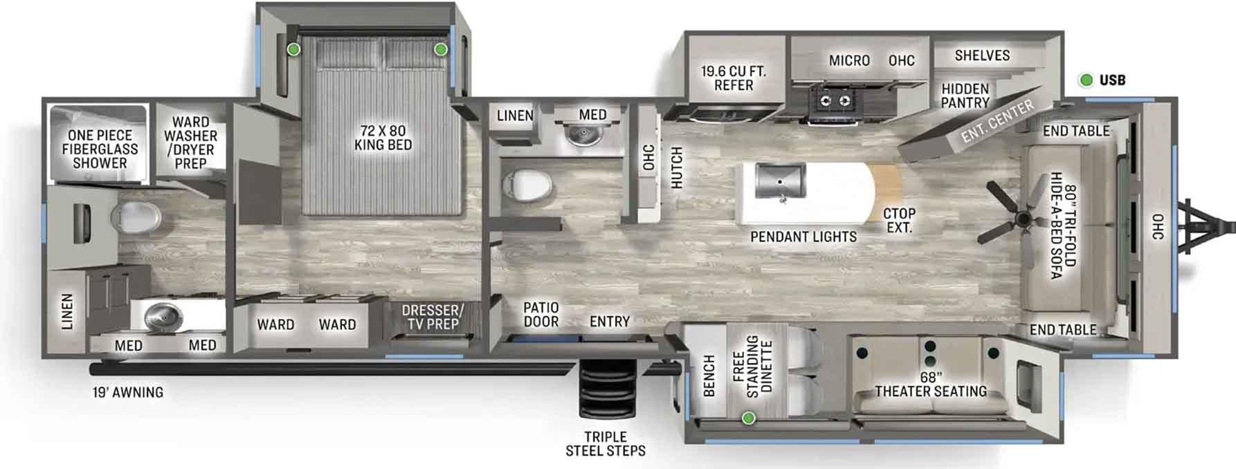 2026 Forest River Sierra 389HBFL 5530-floorplan
