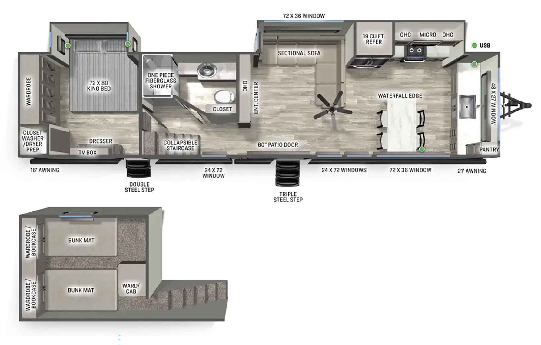 2026 Forest River Sierra 422FKL-floorplan