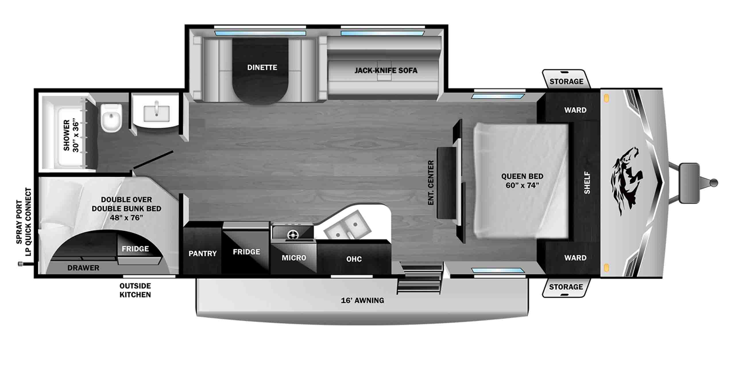 2027 Open Range 26DBS 3062-floorplan