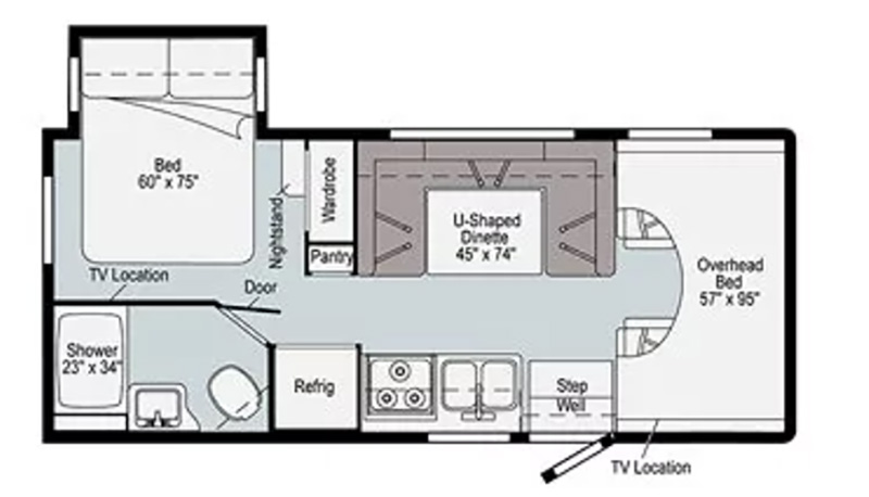 2022 minnie winnie 22M floorplan